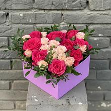 Цветочная композиция из Розы в коробке в Алкино