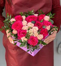Цветочная композиция из Розы в коробке #REPLACE_PRED# Алкино
