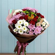 Букет цветов из:  Розы, Хризантемы и Альстромерии в Алкино