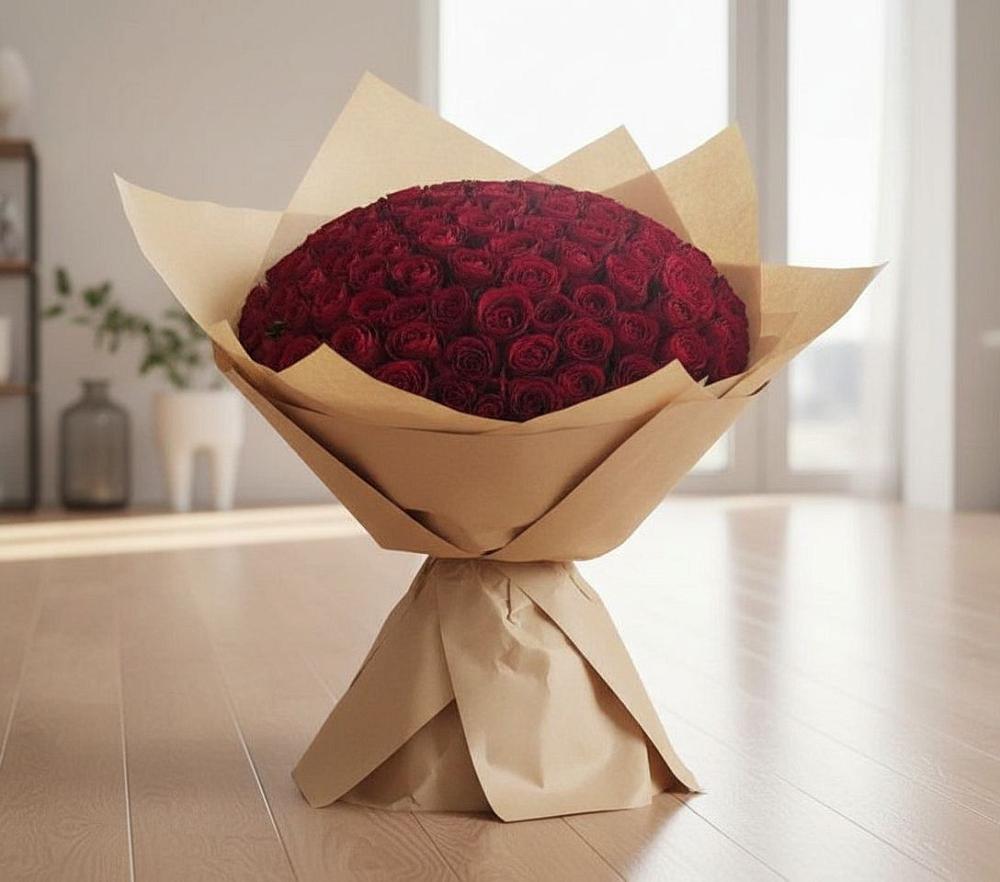 Букет 101 Красная роза в Алкино